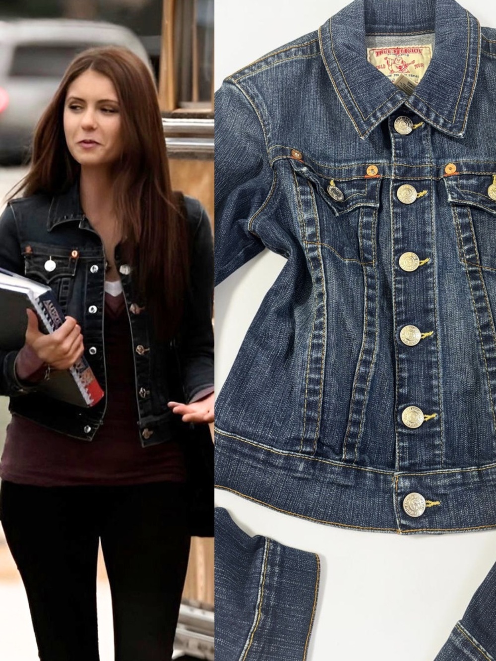 True Religion Jean Jacket ASO Elena Gilbert The Vampire Diaries Late 2000s S